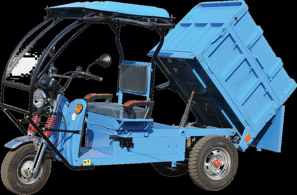 Image of E-Cart with Hydraulic Lift and with Driver Cabin and Close Cargo Box